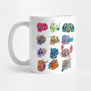 all Skull zodiac Mug